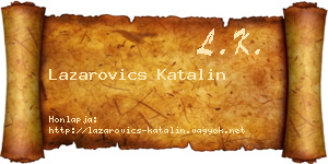 Lazarovics Katalin névjegykártya