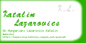 katalin lazarovics business card